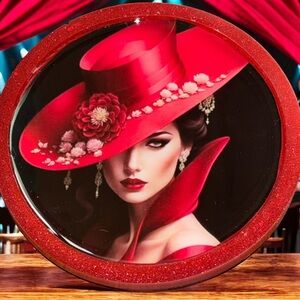 NORE’S NOVELTIES Set of 2 Round Handcrafted Coasters “DOMINIKA”